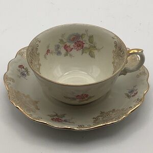 Vintage Schumann Bavaria Floral Teacup and Saucer